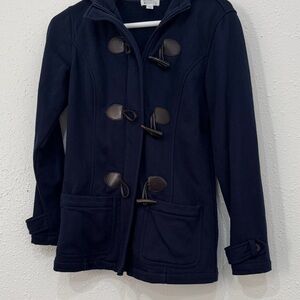 Market & Spruce Dark Blue Toggle Pea Coat